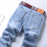 Autumn WInter Thick or Thin Materail  Men's Luxury Clothing Classic Style Men Jeans Business  Stretch Denim Male Trousers