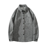 Autumn Woolen Coat Men Fashion Oversized Vintage Woolen Jacket Men Streetwear Korean Loose Short Woolen Coat Men Plus Size M-5XL