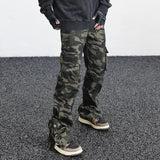 Camouflage Cargo Pants Loose Casual Multi-pocket Baggy Elastic Waist Wide-leg summer High Street jogger Hiking fatigue trousers