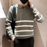 Autumn Winter Fashion Harajuku Knitwear Sweaters Men Casual All Match Undershirt Solid Long Sleeve Knitting Tops Solid Pullover