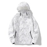 Men's Camouflage Print Hooded Outdoor Jackets Waterproof Male Loose Coats Spring Unisex Outwear