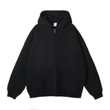 New Men's Hoodies Sweatshirts Zipper Hoodie Solid Color Hip Hop Mens Hooded Jacket Loose Track Hoodie Jacket Coat Streetwear