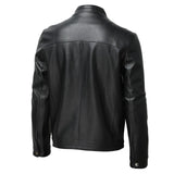 Autumn Mens Fashion Leather Jacket Slim Fit Stand Collar Pu Jacket Male Anti-Wind Motorcycle Zipper Jackets Men Outerwear