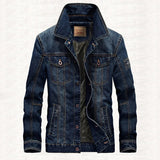 New Men's Denim Jacket Top Clothing Spring Autumn Winter European and American Lapel Plus Size Jacket Trendy Men's Jacket