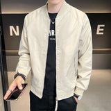 Autumn Men's Casual Baseball Jacket Black Beige Retro Raglan Sleeve Classic Bomber Jacket Coat Male Clothes