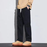 Elegant Fashion Harajuku Slim Fit Ropa Hombre Loose Casual Cargo Pants Sport All Match Solid Pockets Straight Cylinder Trousers