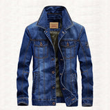 New Men's Denim Jacket Top Clothing Spring Autumn Winter European and American Lapel Plus Size Jacket Trendy Men's Jacket