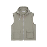 Sleeveless Hooded Nylon Jacket & Cargo Pants