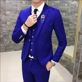 Men's Suits High Quality Wedding Groom Tuxedos Single Button Slim Fit Business Prom Dress Men's Formal Dress Suits