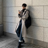Brand New Spring Trench Korean Men's Fashion Overcoat for Male Long Windbreaker Streetwear Men Coat Outer Wear Clothing