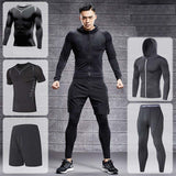 Men's Running Tracksuit Training Fitness Sportswear Set Compression Leggings Sport Clothes Gym Tight Sweatpants