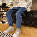 Men Corduroy Pants Spring Adjustable Straight Loose Trousers Couples Solid Drawstring Casual Pantalones Male Students Daily Chic