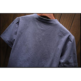 Summer Brand T-Shirt Men Short Sleeve Loose Breathable Cotton Linen T Shirt Male Fashion Solid Color V-Neck Tees 9XL