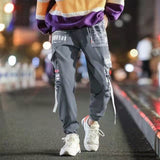 Mens Fashion Multi Pockets Cargo Harem Jogger Pants Men Hip Hop Fashion Casual Track Trousers Streetwear Harajuku New Men Sweatpants
