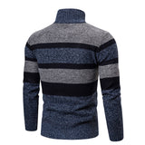 Autumn Winter Cardigan Men Sweaters Jackets Coats Fashion Striped Knitted Cardigan Slim Fit Sweaters Coat Mens Clothing