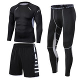 Men's Running Tracksuit Training Fitness Sportswear Set Compression Leggings Sport Clothes Gym Tight Sweatpants