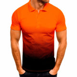 MRMT  Brand New Men's Casual T-Shirt 3D Digital Print Gradient Color Lapel Men Polo Tees Shirt Short-Sleeved Man Polo Shirts