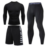 Men's Running Tracksuit Training Fitness Sportswear Set Compression Leggings Sport Clothes Gym Tight Sweatpants