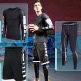 Men's Running Tracksuit Training Fitness Sportswear Set Compression Leggings Sport Clothes Gym Tight Sweatpants