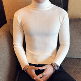 Brand Men Turtleneck Sweaters and Pullovers  Fashion Knitted Sweater Winter Men Pullover Homme Wool Casual Solid Clothes