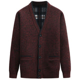 New Cardigan Men Autumn Winter Thick V Neck Knitted Sweater Coats Casual Warm Knitted Cardigan Men Fashion Mens Clothing