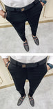 Spring Summer New Pants Men's Korean Slim Men Casual Pants Streetwear Men Suit Pants Men's Black Gray Trousers Plus Size 36