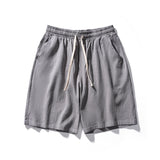 Fashion Cotton Line Shorts Men Summer Beach Casual Shorts Solid Baggy Basic Pockets Shorts Streetwear Men's Clothing