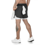 Summer New Men's Camo Running Shorts 2-in-1 Double Layer Quick Drying Gym Fitness Jogging Training Sports Casual Shorts