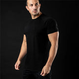 Plain T Shirt Men New Fashion Tee Shirts Summer Cotton Short Sleeve Tshirt Fitness Mens Gym Clothing Casual Sports T Shirts