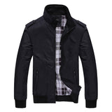 Spring Autumn Men's Bomber Jackets Solid Coats Male Casual Stand Collar Jacket Coat Outerdoor Overcoat Men Clothing M-4Xl