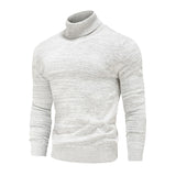 New Winter Men's Turtleneck Sweaters Cotton Slim Knitted Pullovers Men Solid Color Casual Sweaters Male Autumn Knitwear