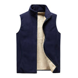 Autumn Winter Fleece Mens Vest Jacket Casual Warm Thick Big Tall Plus Size 8XL Men's Sleeveless Vest Waistcoat New Loose Vest