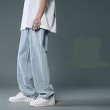 Gotmes  Summer thin men jeans men's fashion famous brand versatile loose straight Summer pants clothes streetwear hiphop denim New