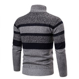 Autumn Winter Cardigan Men Sweaters Jackets Coats Fashion Striped Knitted Cardigan Slim Fit Sweaters Coat Mens Clothing