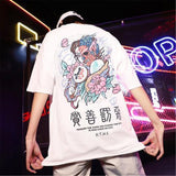 Cotton Cool Oversized T Shirt Gothic High Street Hip Hop T-shirt Men Women Summer Blouse Harajuku Loose Devil Tshirt Streetwear