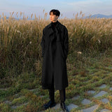 Brand New Spring Trench Korean Men's Fashion Overcoat for Male Long Windbreaker Streetwear Men Coat Outer Wear Clothing