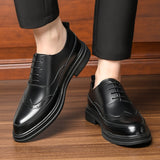 Height Increasing Mens Wedding Shoes Brogue Heel Men Business Elevator Shoes Fashion Man Lift Shoe Oxford