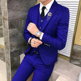 Men's Suits High Quality Wedding Groom Tuxedos Single Button Slim Fit Business Prom Dress Men's Formal Dress Suits