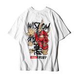 Cotton Cool Oversized T Shirt Gothic High Street Hip Hop T-shirt Men Women Summer Blouse Harajuku Loose Devil Tshirt Streetwear