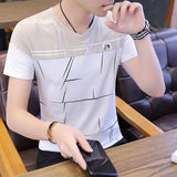 O Neck Casual T-Shirts Summer Solid Color Cotton Slim Fit Men Tees Tops Basic Style Fitness  Men's Short Sleeve TShirt