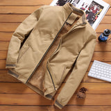 Autumn Mens Bomber Jackets Casual Male Outwear Fleece Thick Warm Windbreaker Jacket Mens Military Baseball Coats Clothing