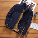 Autumn Mens Bomber Jackets Casual Male Outwear Fleece Thick Warm Windbreaker Jacket Mens Military Baseball Coats Clothing