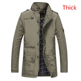 Winter Men Jackets and Coats Leisure Windproof Thick Warm Jacket Men's Long Trench Coat Parka Clothing