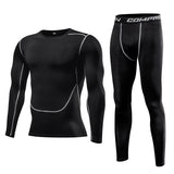 Men Clothing Sportswear Gym Fitness Compression Suits Running Set Sport Outdoor Jogging Quick Dry Tight