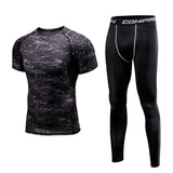 Men Clothing Sportswear Gym Fitness Compression Suits Running Set Sport Outdoor Jogging Quick Dry Tight