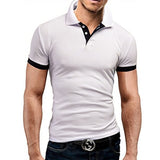 Polo Shirt Men Summer Stritching Men's Shorts Sleeve Polo Business Clothes Luxury Men Tee Shirt