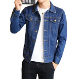 Fashion Mens Denim Jackets Slim Fit Mens Jeans Jacket Cotton Outwear Coat Long Sleeve Hole Male Clothing Size M-4XL