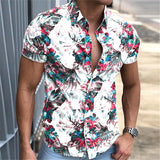 Summer New Mens Vintage Striped Shirt Fashion Casual Luxury Shirt Short Sleeve Hawaii Shirts For Men