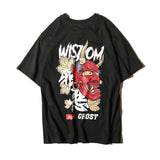 Cotton Cool Oversized T Shirt Gothic High Street Hip Hop T-shirt Men Women Summer Blouse Harajuku Loose Devil Tshirt Streetwear