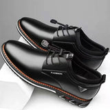 Men Dress Shoes Cowhide Leather Shoes Men's Comfortable Low-top British Casual Shoe Platform Shoes Man Formal Shoes